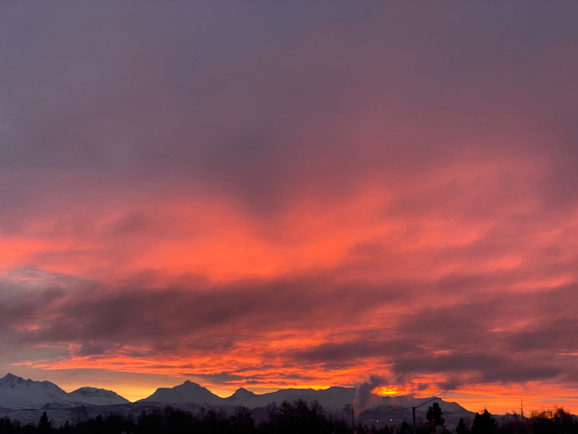 Chugach mountains in December